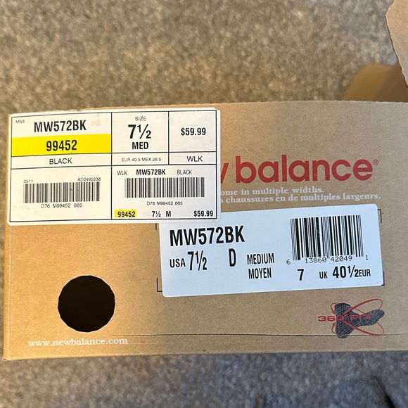 New Balance Women’s All-Black Sneakers. Worn once. 7.5 - Picture 2 of 6